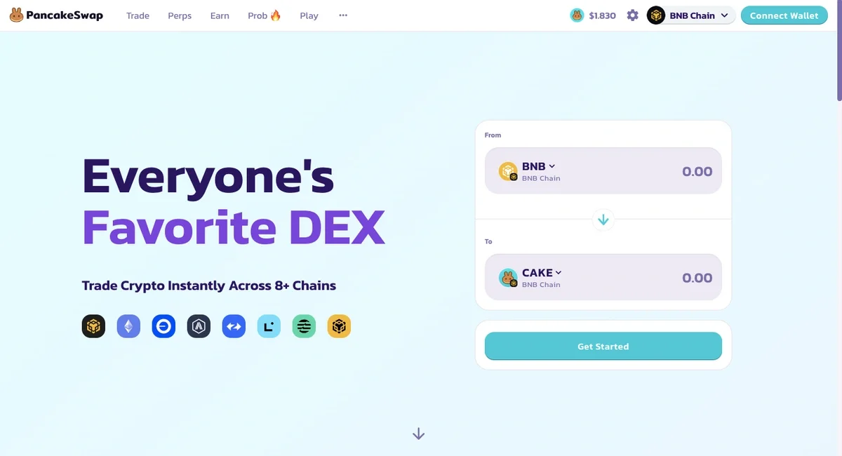 PancakeSwap crypto exchange