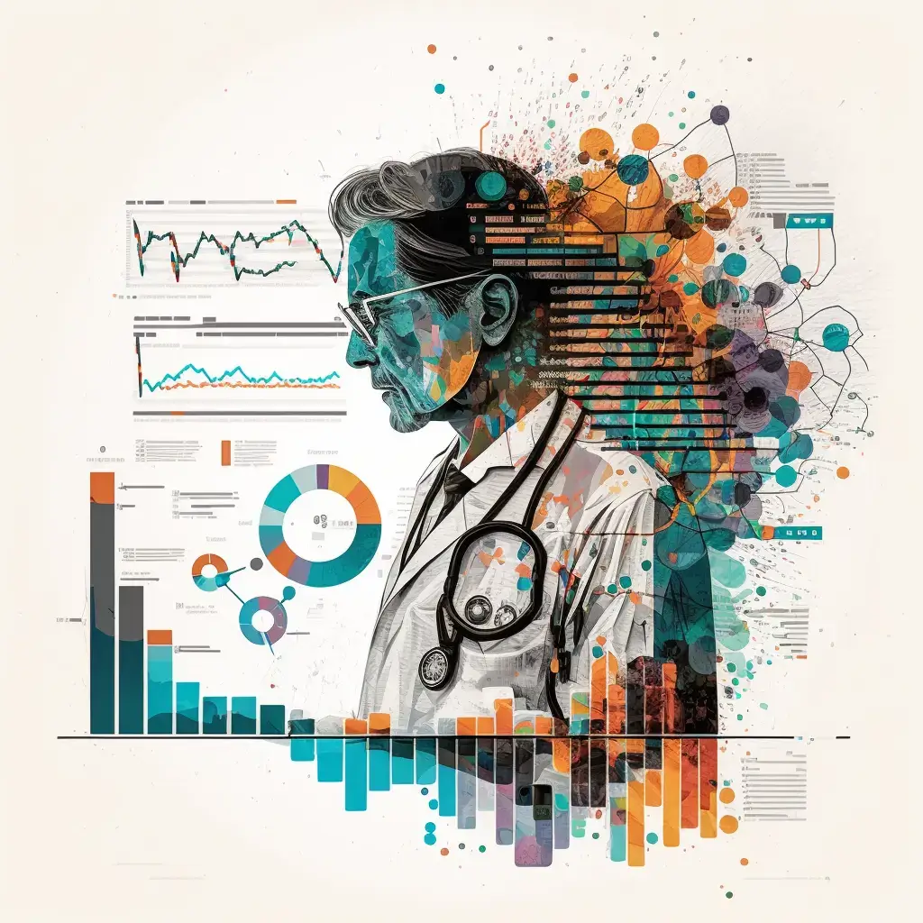 Artistic representation. Data - driven healthcare decisions with Recovery Center CRM analytics