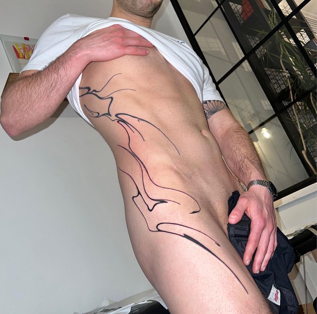 man abstract body tattoo by tattoo artist nakkab