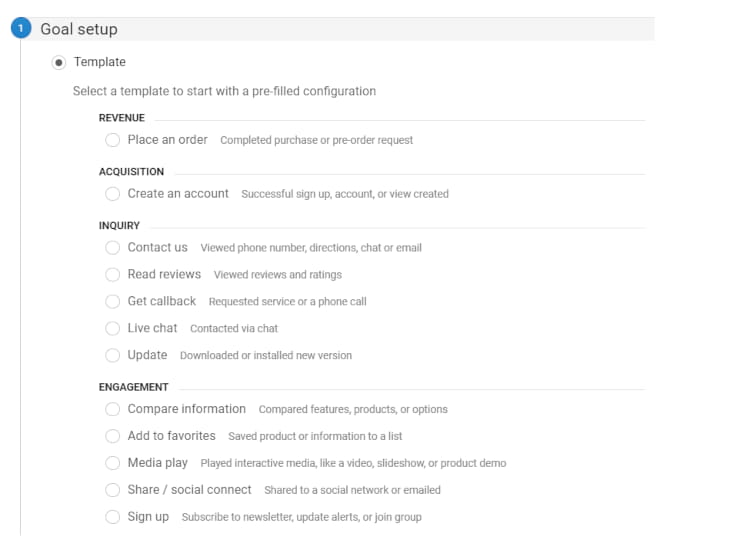 Google step 3 tracking social media ROI