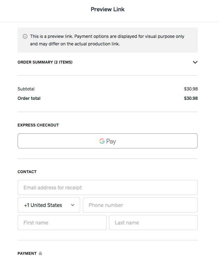 square checkout preview