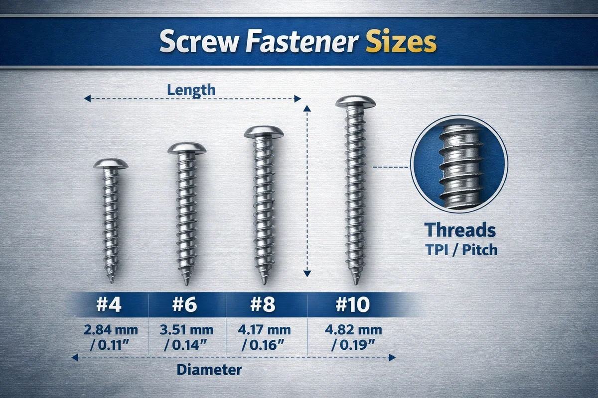 Screw Fastener Sizes