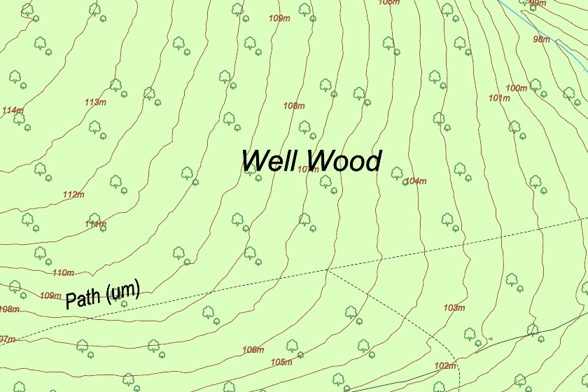 Topography Mapping of a rural area in England