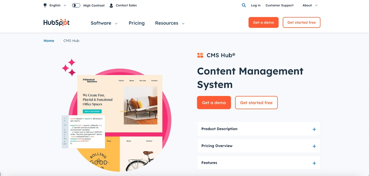 HubSpot homepage