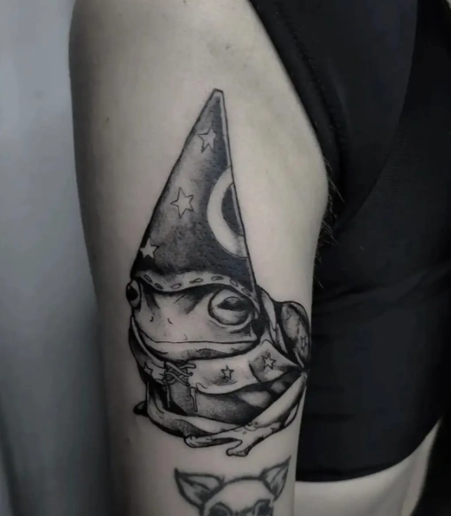 frog wizard tattoo by jess oppert