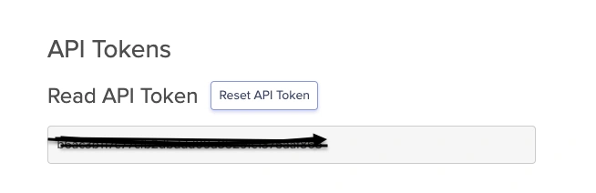 API token in ButterCMS account