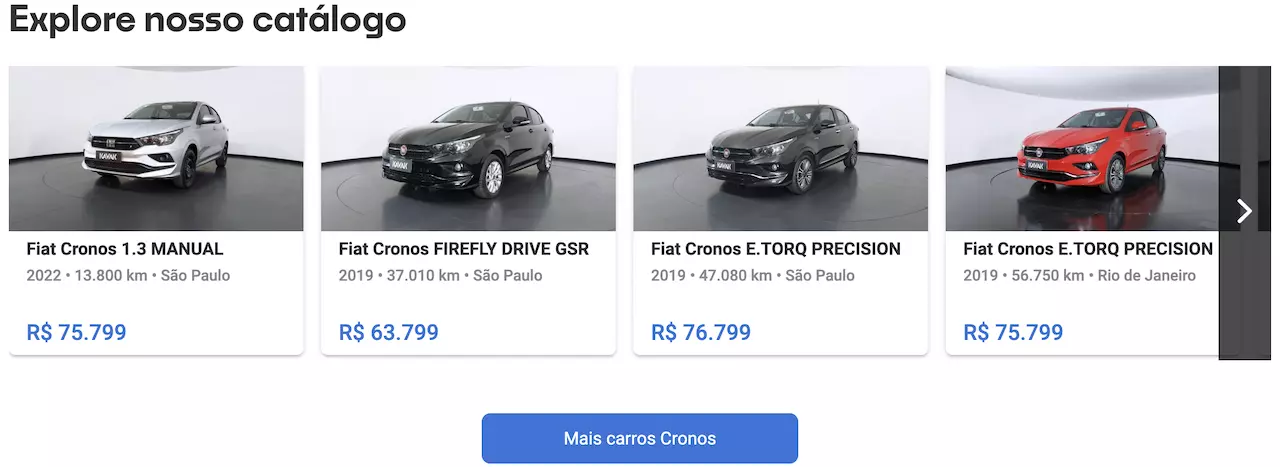 Fiat Cronos em Quatro Barras