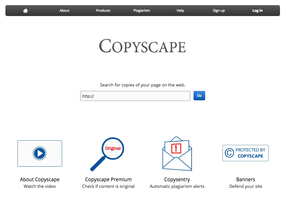 copyscape dashboard