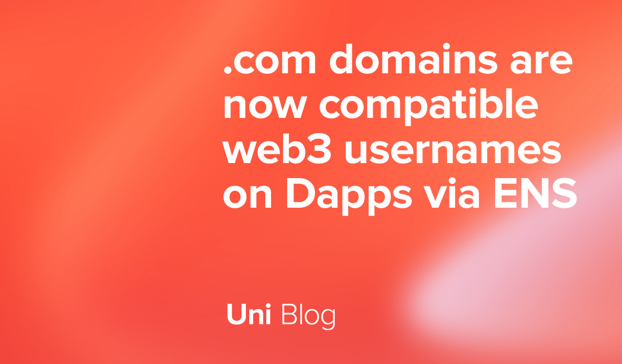 .com Domains Are Now Compatible Web3 Usernames on Dapps via ENS