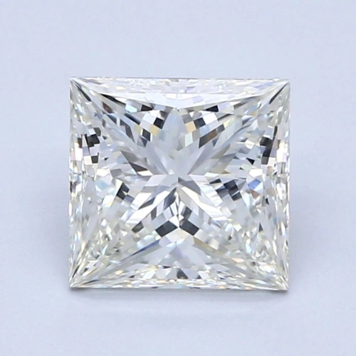 2.5 carat J color princess cut diamond