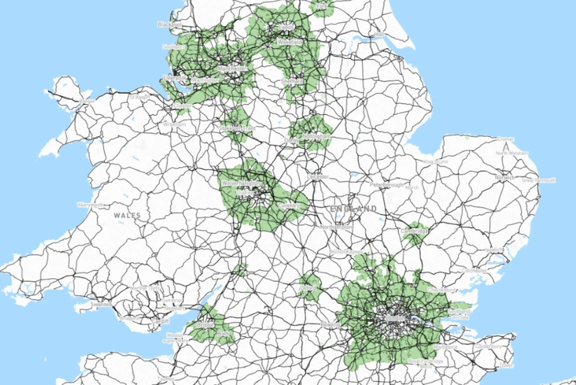 Green belt zones in the UK, by Urbanist Architecture