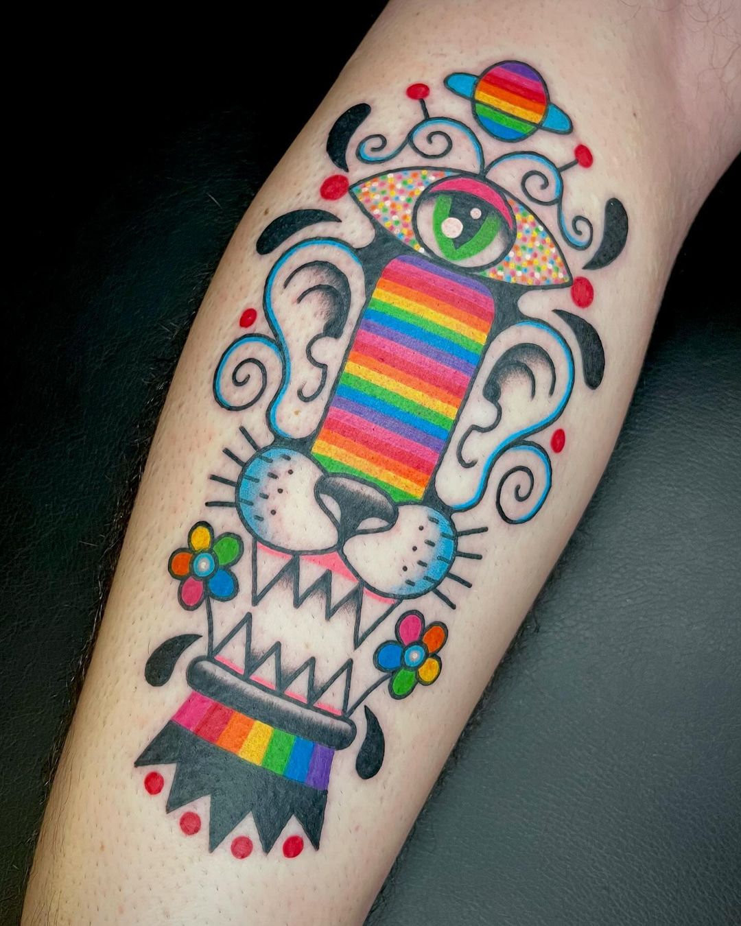 psychedelic tattoo by winston the whale