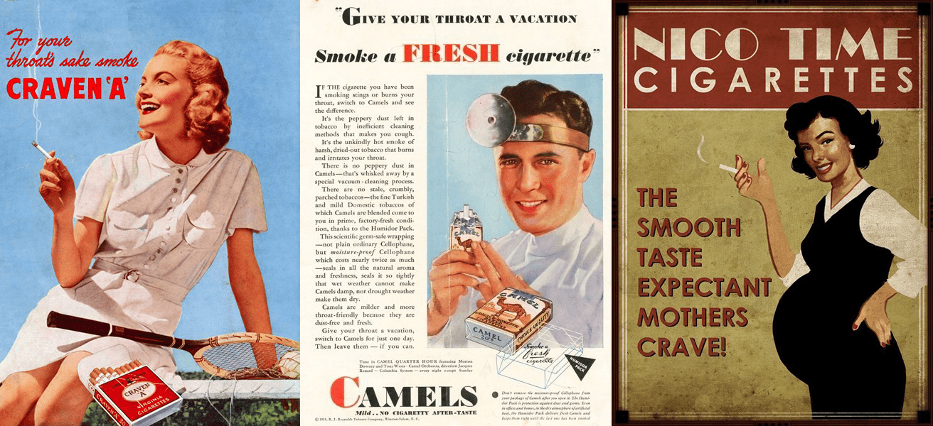 Vintage cigarette ads