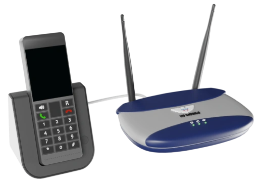 Illustration of a Home Phone Base with a cordless home phone