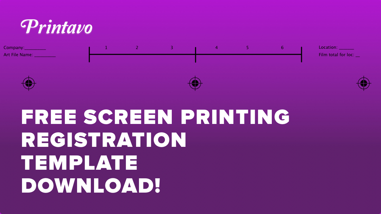 Screen Printing TShirt Art Registration Template (Free Download