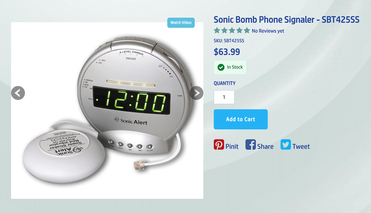bed shaker alarm clock: Sonic Alert Sonic Bomb Phone Signaler