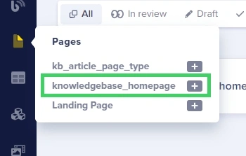 Select knowledgebase_homepage