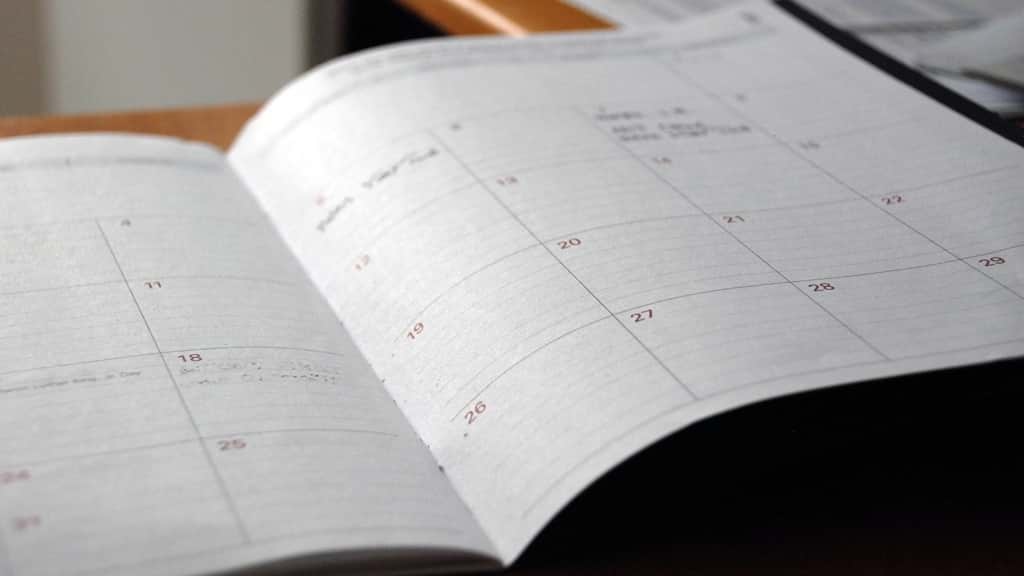 Meeting Calendar Schedule