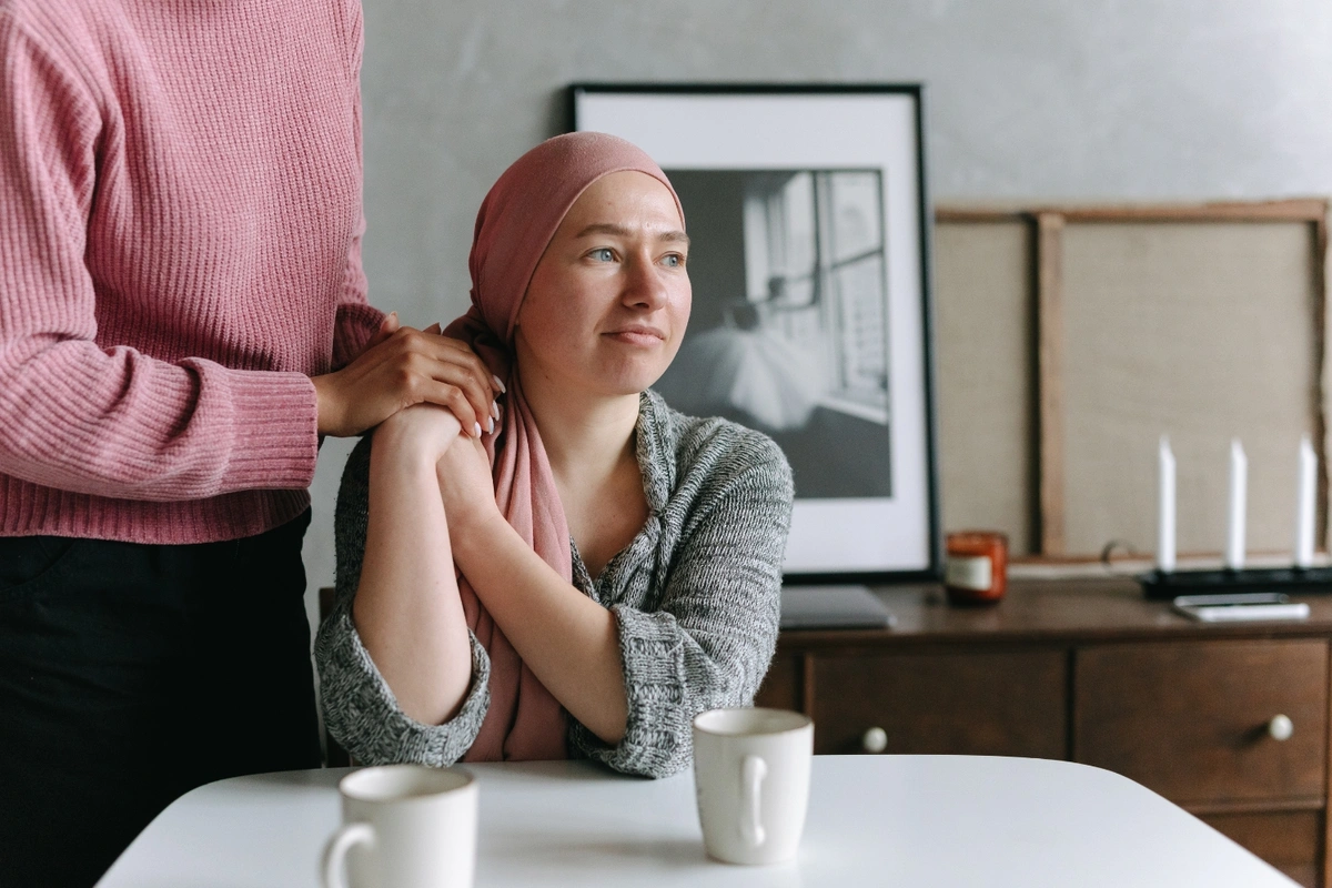 cancer patient happy she has a cancer insurance policy