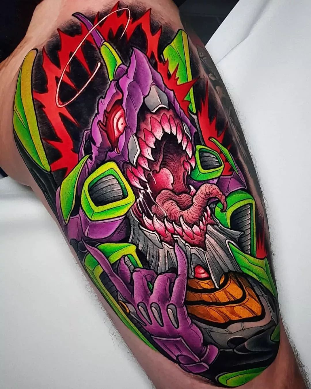 neon genesis evangelion tattoo by toni angar