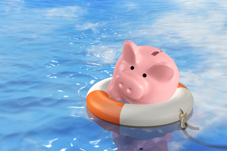 piggy bank emergency cash