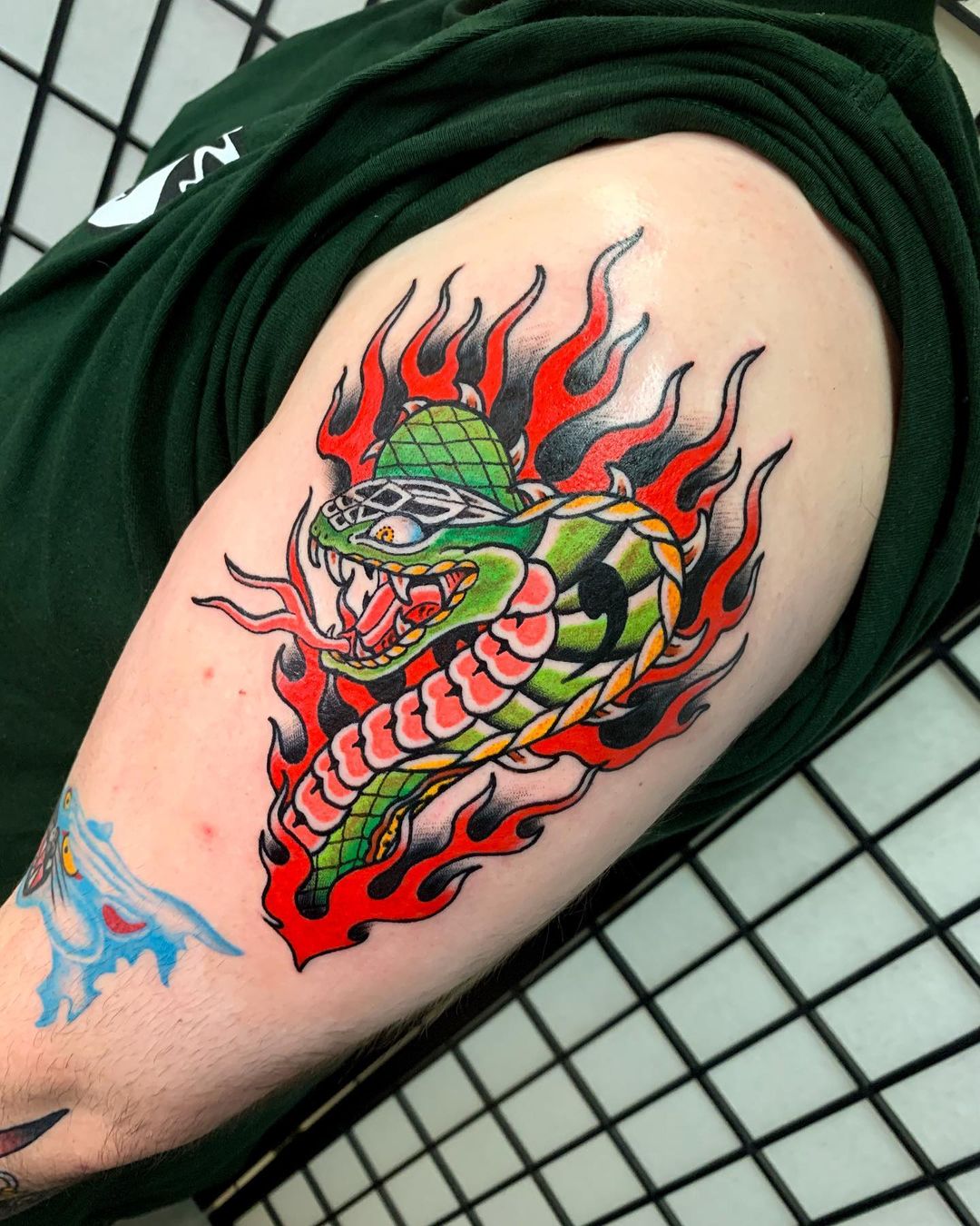 traditional tattoo by mike attack