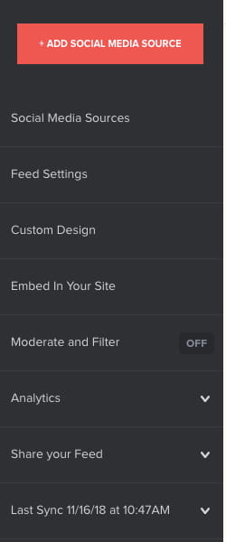 Add social media sources to your free social feed