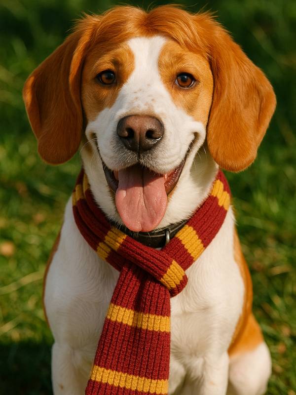 AI image of Ron Weasley as a Beagle