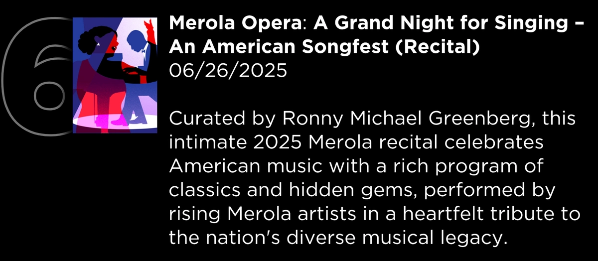 Merola Opera: A Grand Night for Singing – An American Songfest (Recital)