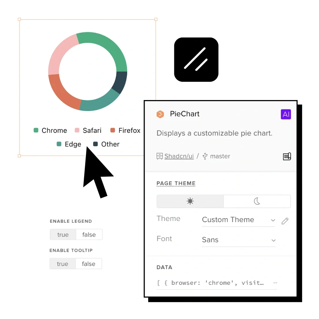Build UI using real components