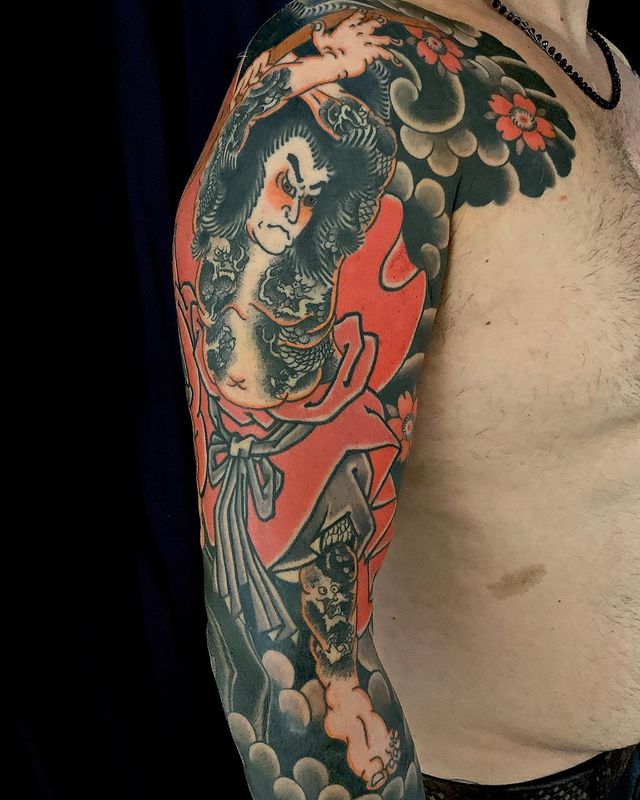 japanese irezumi sleeve tattoo