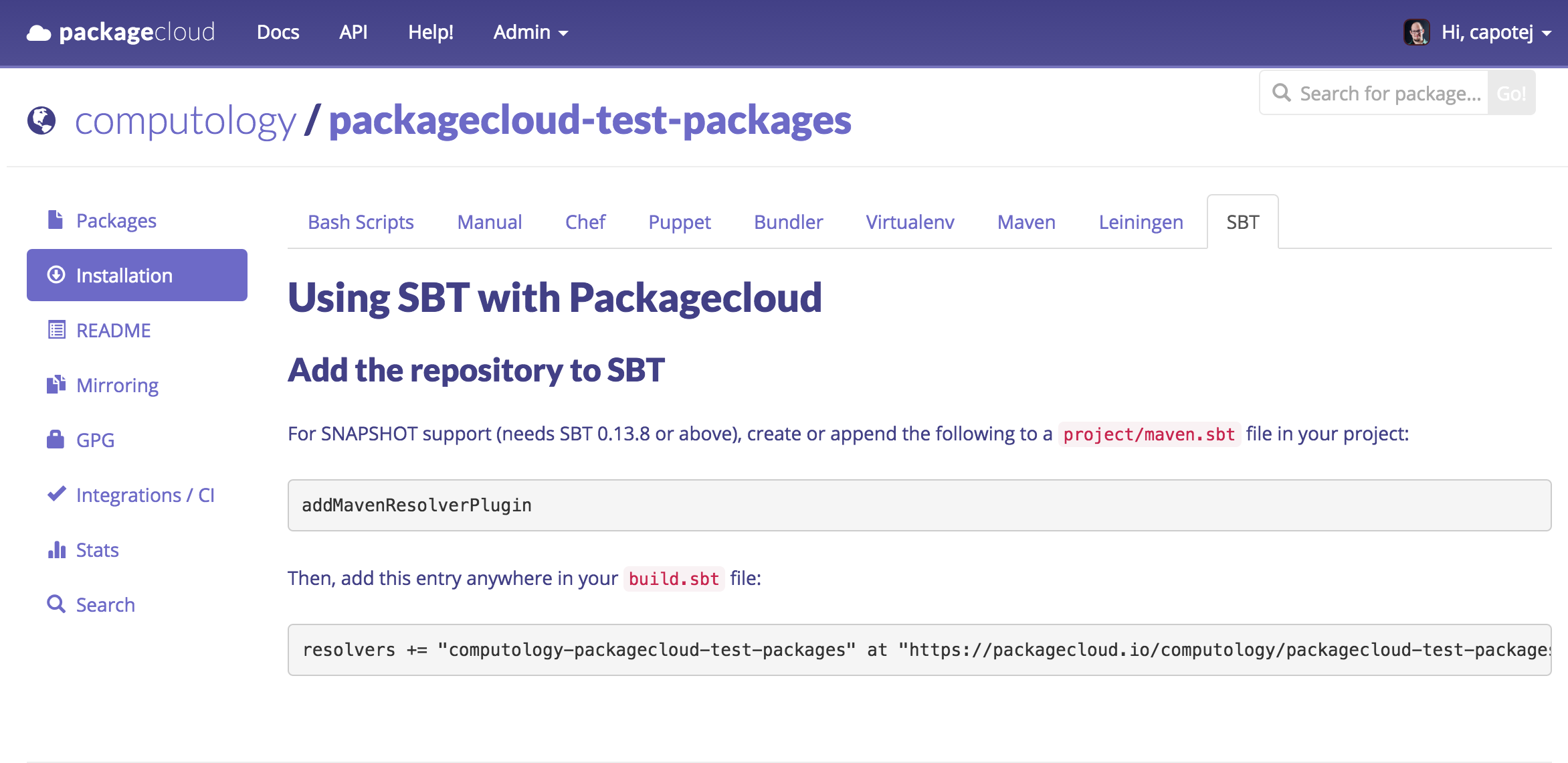 SBT Install Instructions