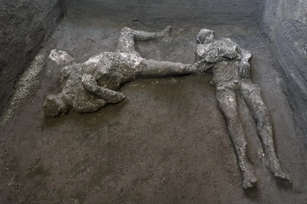 Casts found in Pompeii