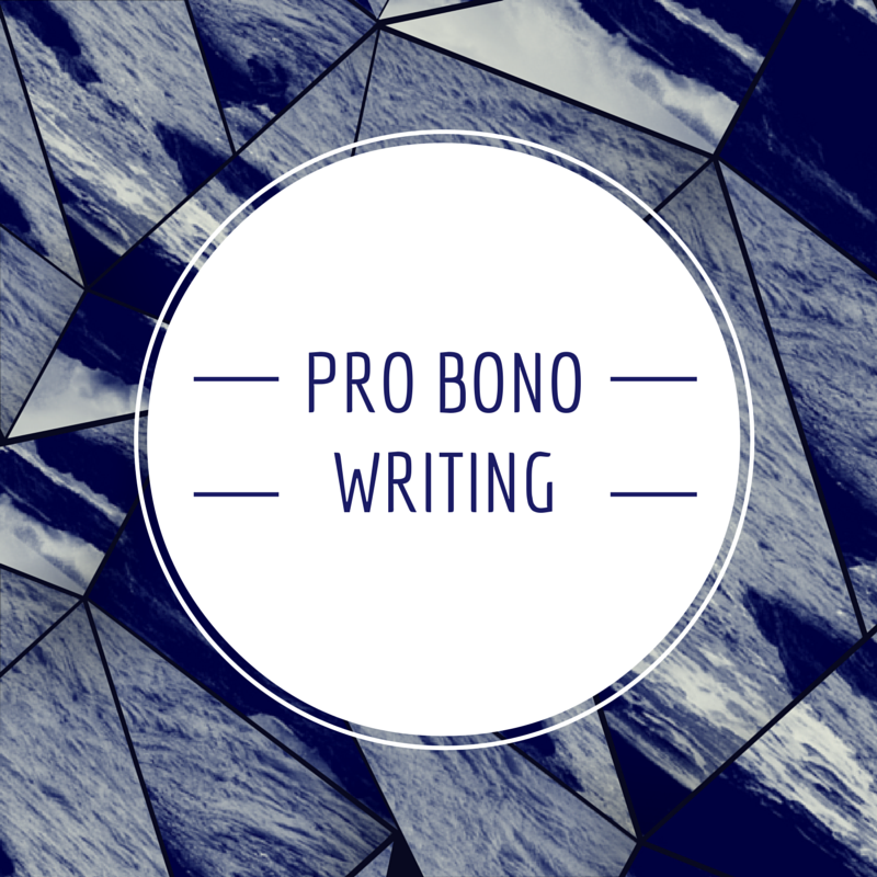 Pro Bono: Writing Beyond The Paycheck