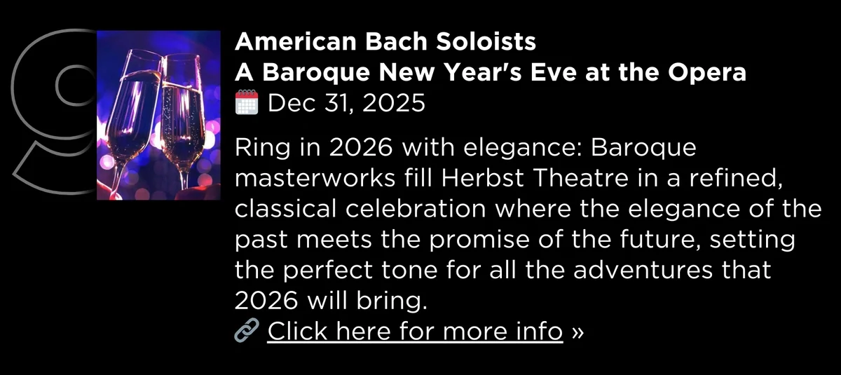 American Bach Soloists A Baroque New Year's Eve at the Opera