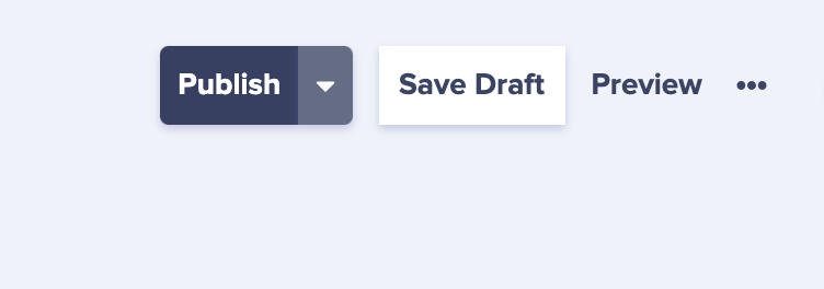 Save draft button in ButterCMS