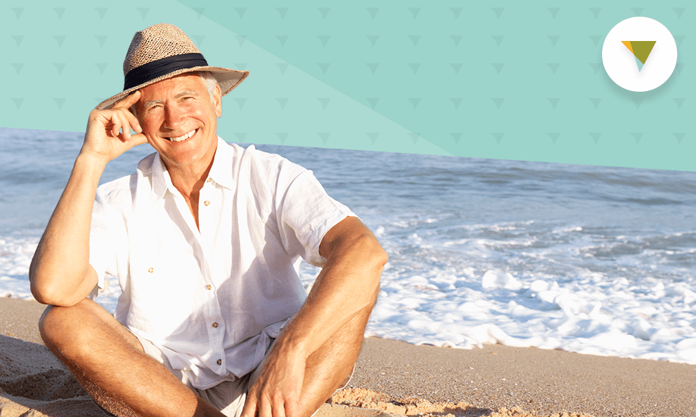 Man sitting on beach