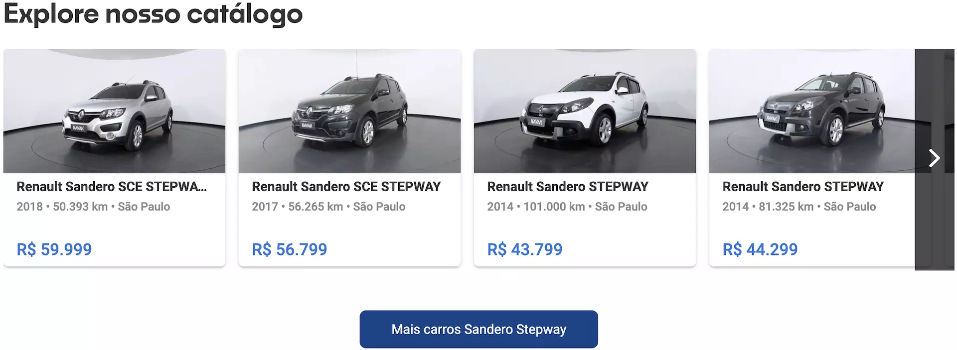 Sandero Stepway preço