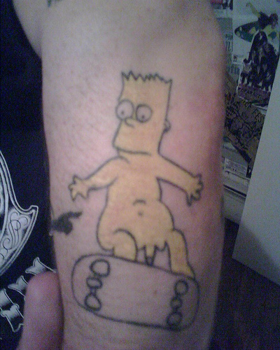 bart simpson bad tattoo