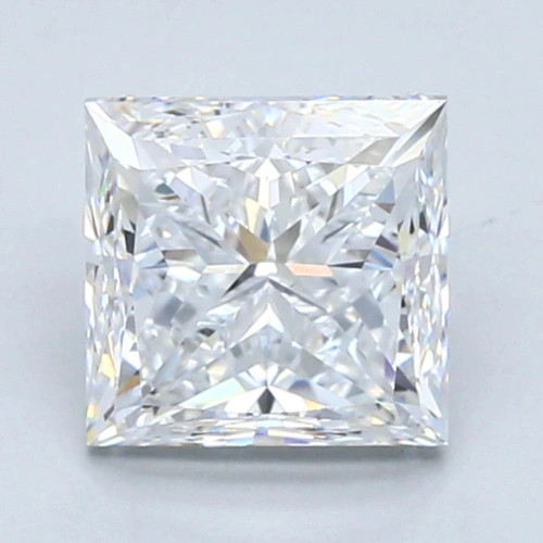 2.5 carat D color princess cut diamond
