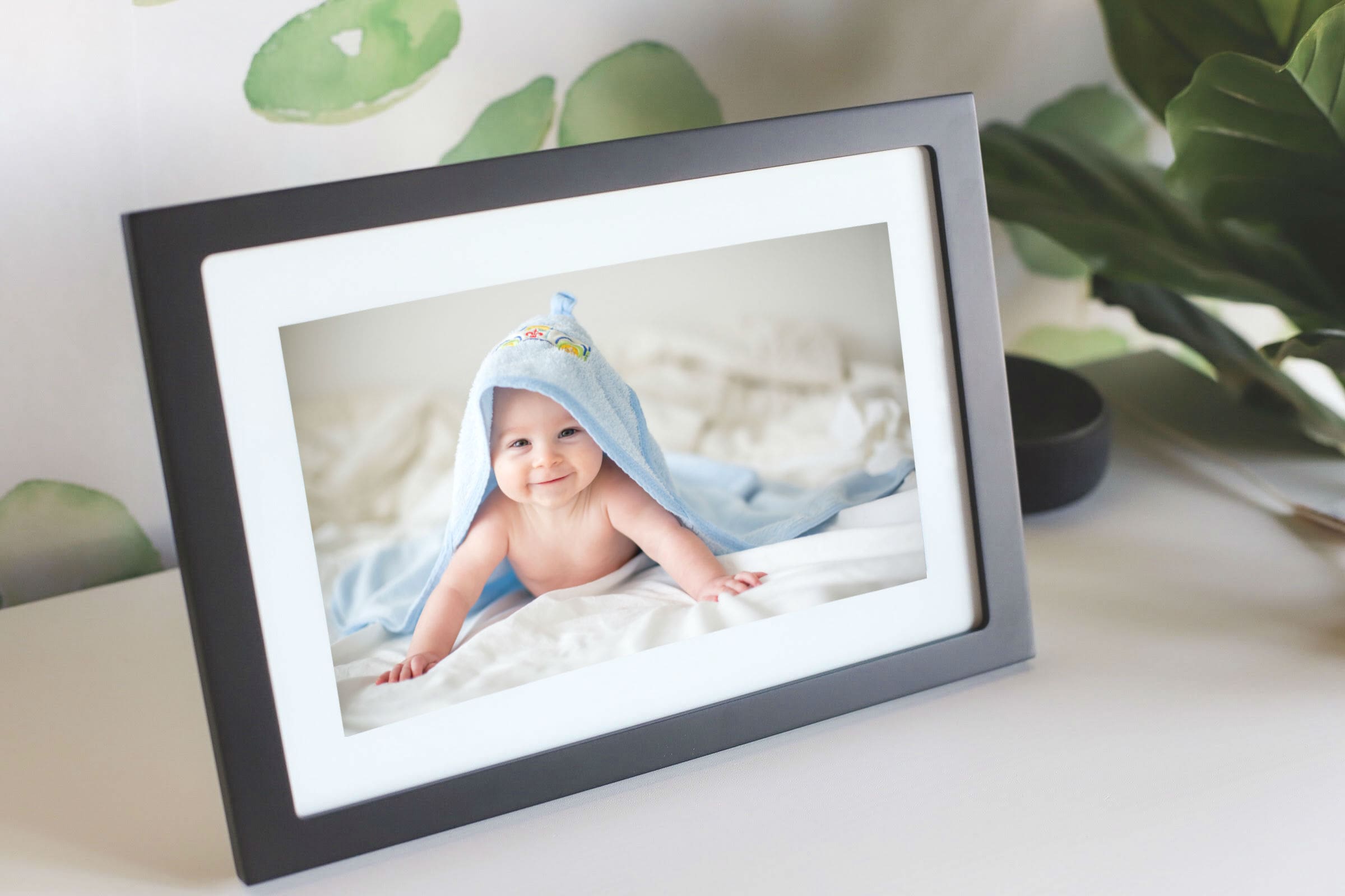 Cute baby on digital photo frame