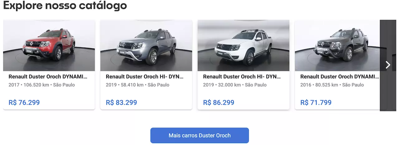 Renault Duster Oroch preço