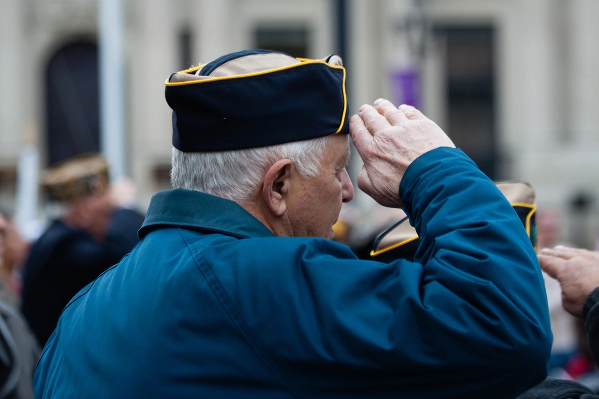 veteran saluting