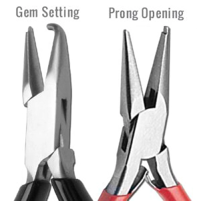 Gem setting and prong opening pliers