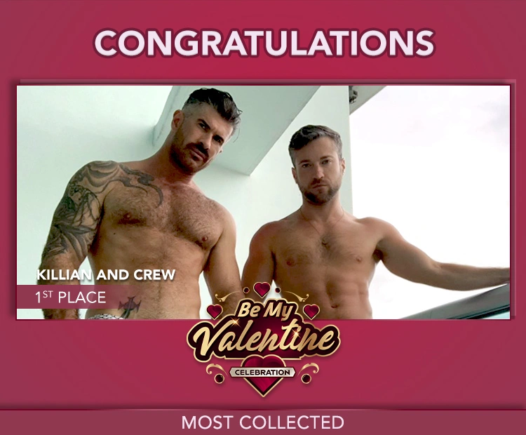 BelAmi Gay cams model Adam wins 1st Place in Flirt4Free Valentine's Day live cams contest.