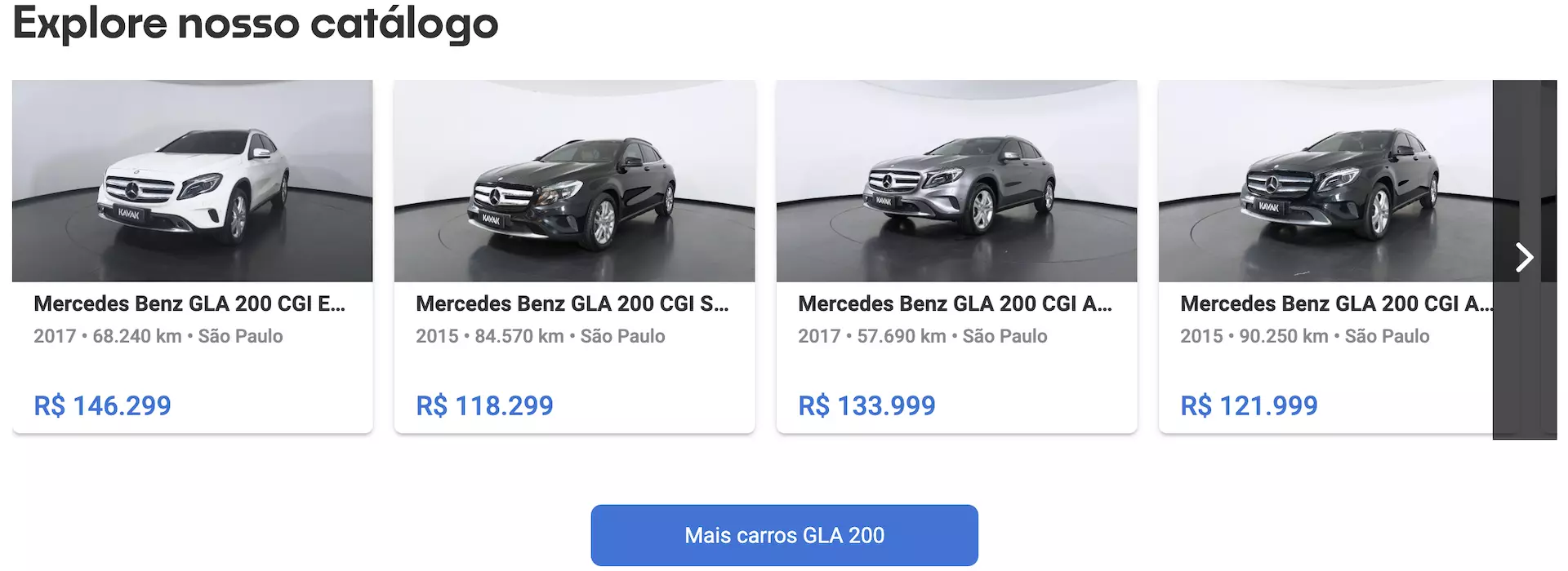 GLA 200 à venda