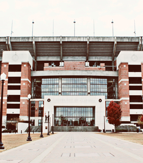 Outside of the Bryant-Denny Stadium in Alabama