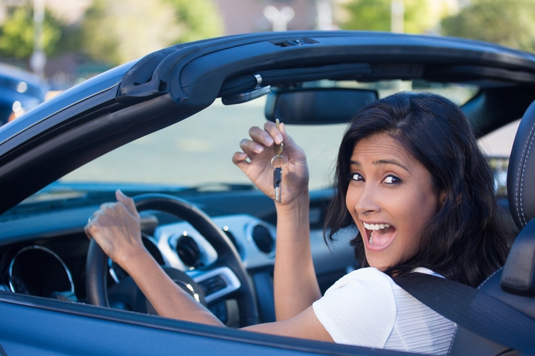 woman using her car ownership for financial relief