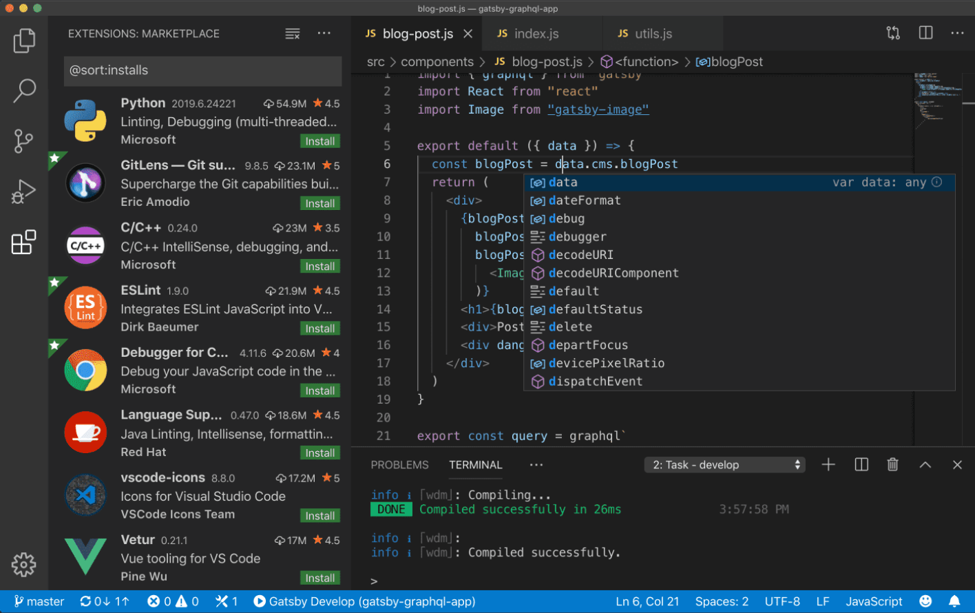 Visual Studio Code UI