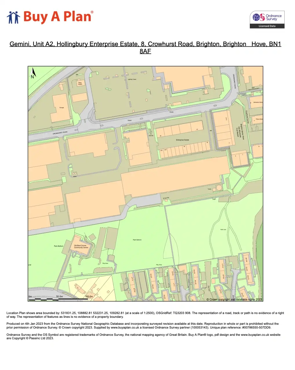 BuyAPlan®'s location plan example